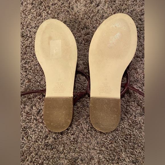 Brown leather H&M sandals size 8 - Picture 2 of 3